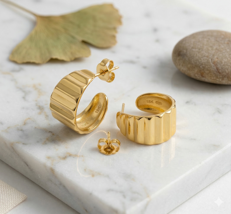 Pleated Texture Earings