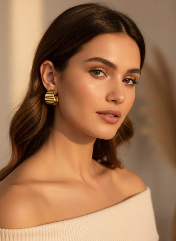 Pleated Texture Earings