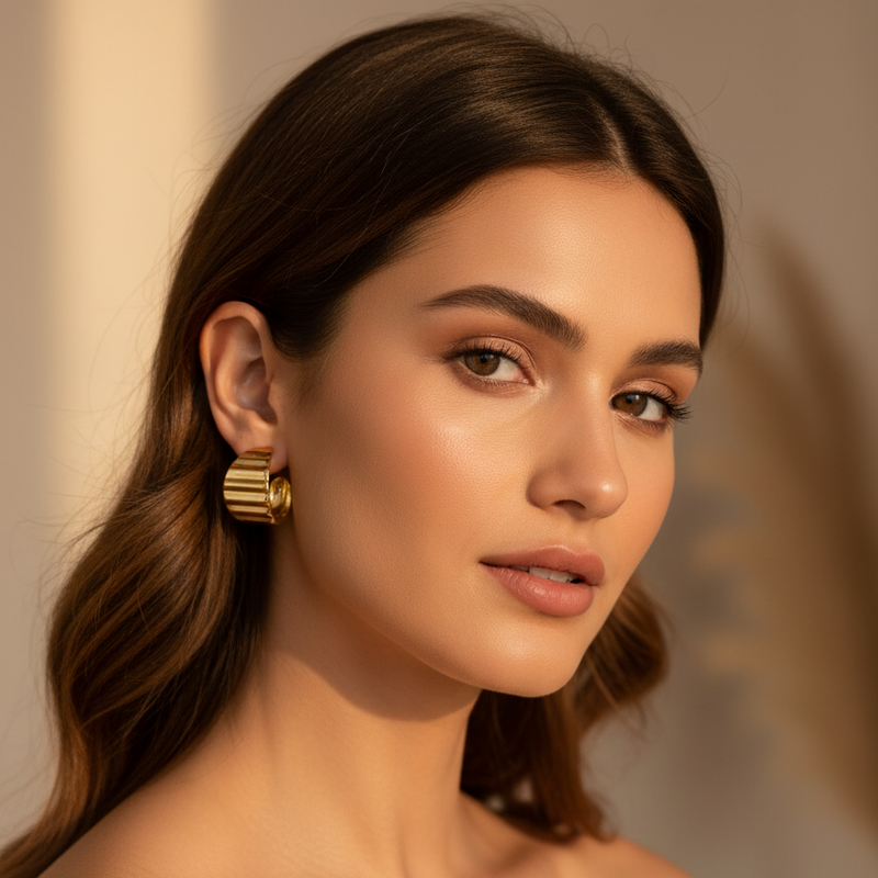 Pleated Texture Earings